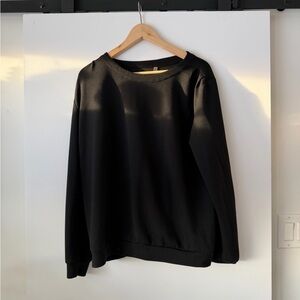 Classic Black Long Sleeve w Elevated Shoulder Detail